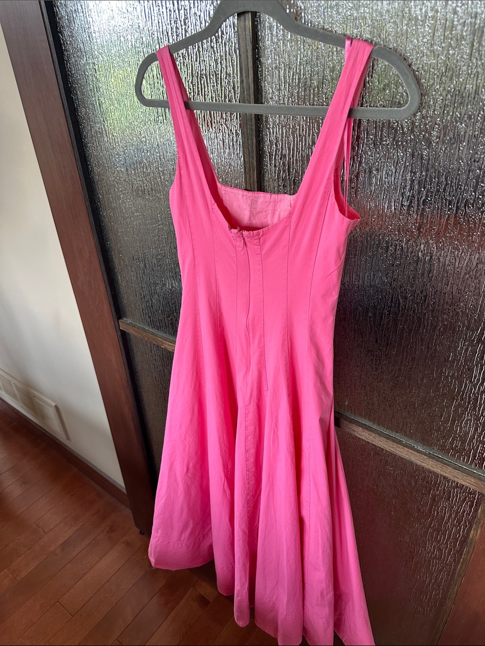 STAUD Pink Square-Neck Midi Dress - Picture 12 of 12